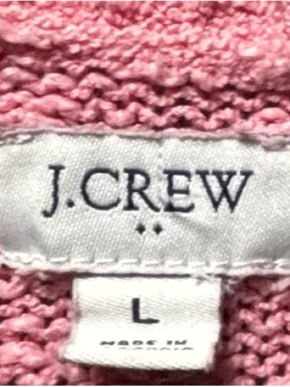 J. CREW Relaxed Soft “Slub” Pink V-Neck Boucle Textured Knit Pink Sweater - Picture 3 of 12